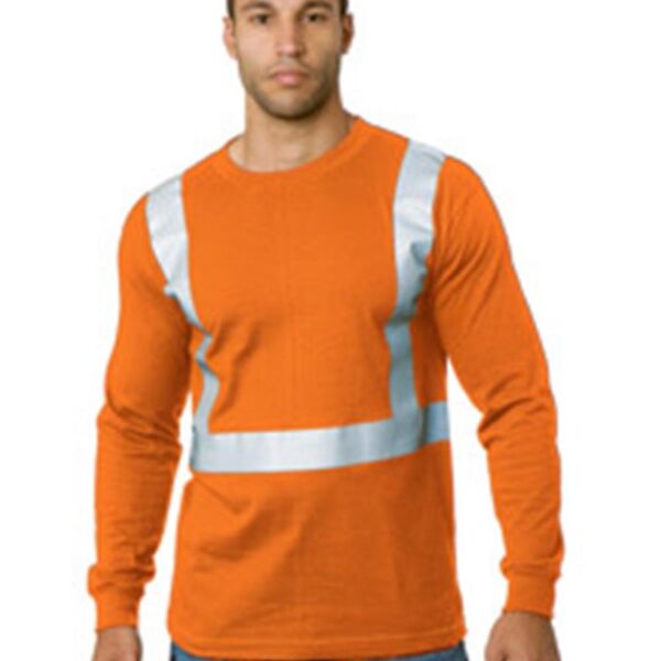 Men's USA-Made 50/50 Hi-Visibility Long Sleeve T-Shirt Thumbnail